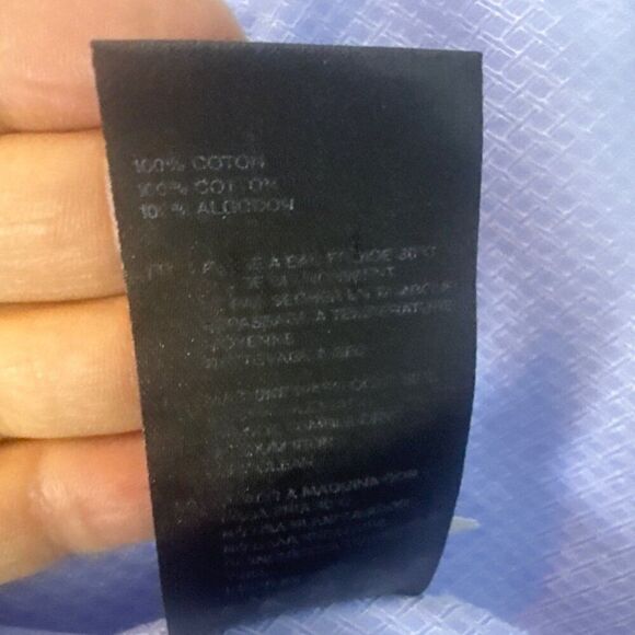 Mens MACEOO Einstein-C Interlocking Blue Dress Shirt 5/ XL 100% Cotton - Picture 6 of 7